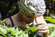 Imelda Walavalkar: Cannabis, Art, Fashion, Music & Design Woman smelling cannabis Imelda Walavalkar